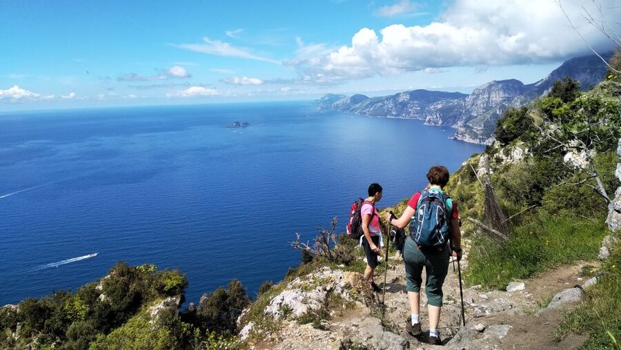 Agerola: Path of the Gods Guided Hiking Tour - Positano from the top