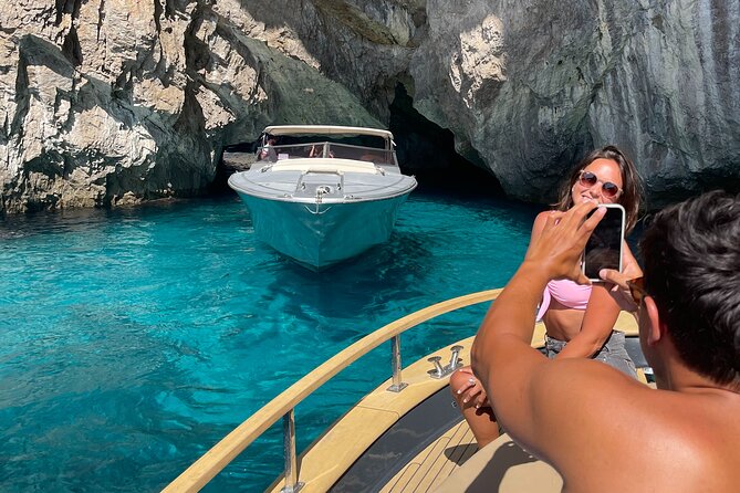 All-Inclusive Capri Boat Tour with City Visit from Positano - The Faraglioni, Mermaid’s Rock, and Malaparte Villa