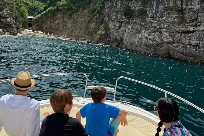 Amalfi Coast All Inclusive Premium Private Boat Tour - Amalfi, Atrani, and Ravello from offshore