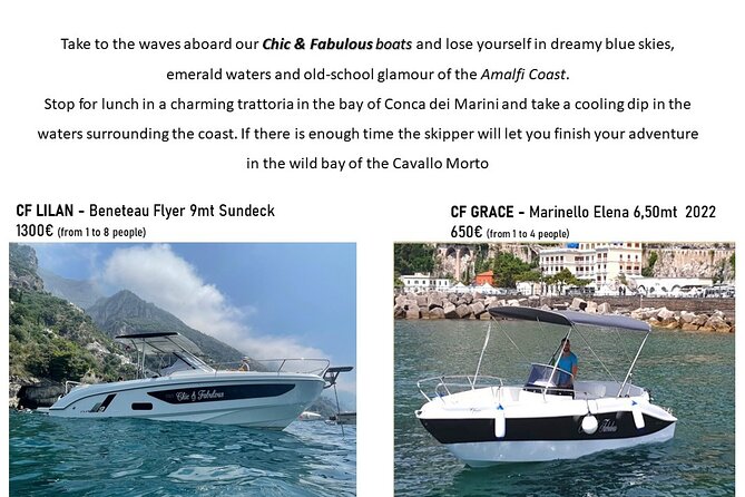Amalfi Coast: Boat Rental - Key Points