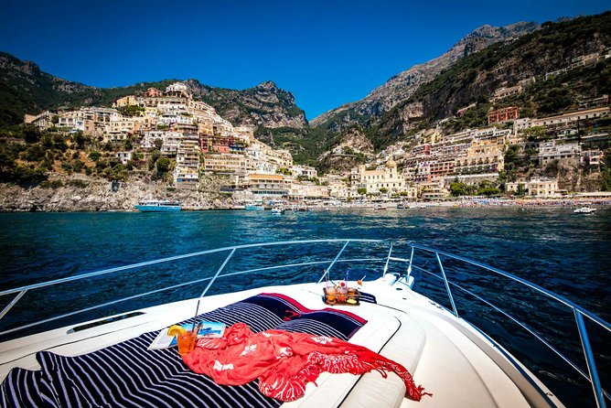 Amalfi Coast by Boat - Marina di Praia and the towers of the coast