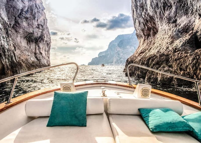 Amalfi Coast Shared Sunset Cruise: Swim, Drinks & Views - From Amalfi toward Conca dei Marini