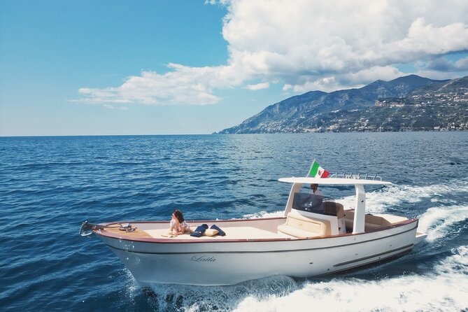 Boat Tour at Sunset on the Amalfi Coast - Sunset from a Sorrento Gozzo near Positano