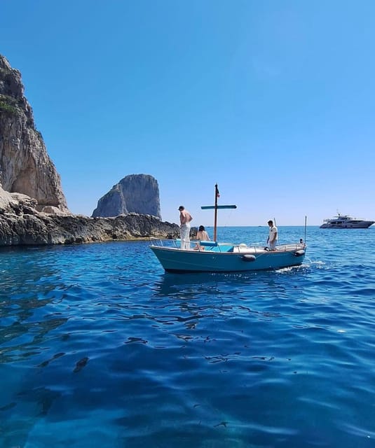 Capri: 3-Hour Private Boat Tour with Blue Grotto Visit - Marina Grande meeting point and the first stretch