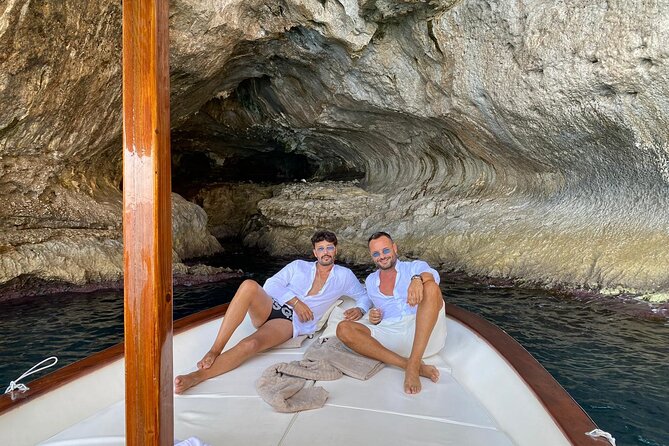 Capri Boat Tour: Grottoes, Swim & Sip Limoncello in a Small Group - Punta Carena and the island’s western edge