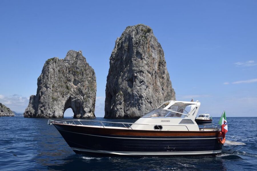 Capri by Boat from Massa Lubrense - The ride past Mariciano, Mitigliano, and Punta Campanella