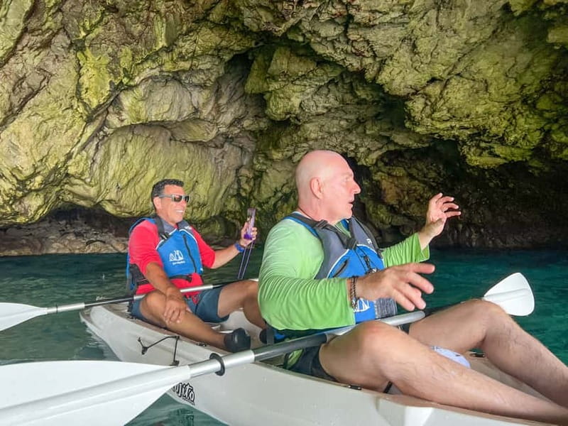 Capri: Caves and Beaches Kayaking Tour with GoPro Photos - The Arch of the Star and the Faraglioni