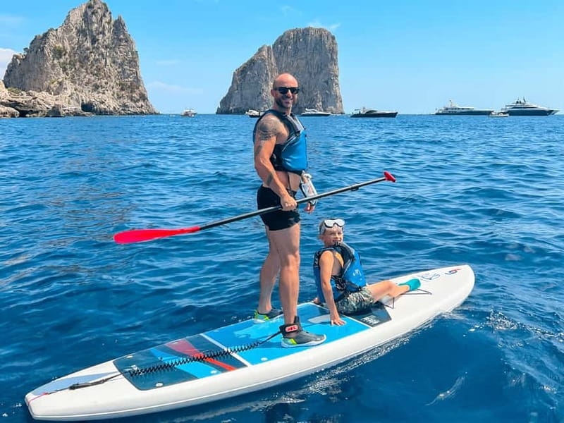 Capri: Caves and Beaches Paddle Board Tour. Photos included - The Faraglioni photo stop