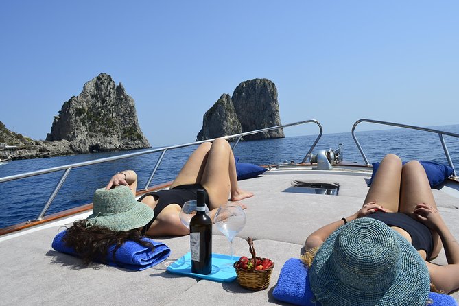 Capri excursion in a private boat - Swimming, snorkeling, and onboard comforts