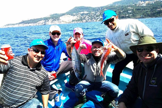Capri Fishing Excursion with Snorkeling and Lunch from Sorrento - Cruising toward Capri with the fishing gear ready