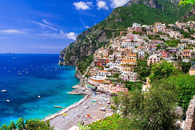 Capri Island Boat Tour from Amalfi with Snorkeling | Small Group - Furore Fjord and Praiano’s blue cave