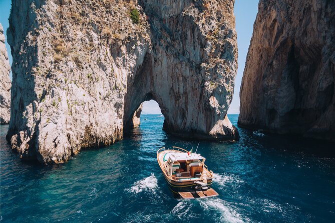 Capri Private Boat Tour from Sorrento, Positano or Naples - Gozzo F.lli Aprea 36 - The red villa and Punta Carena lighthouse
