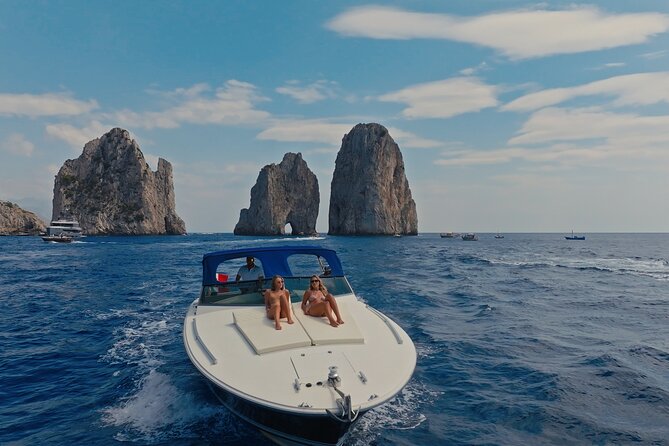 Capri Private luxury Boat Tour - Leaving Sorrento for the White Grotto