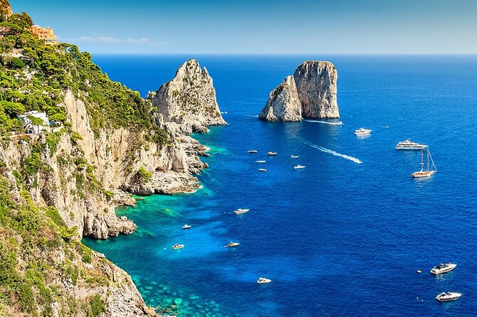Capri Semi-Private Boat Tour and City Visit from Sorrento - Casa Malaparte and the eastern cliffs