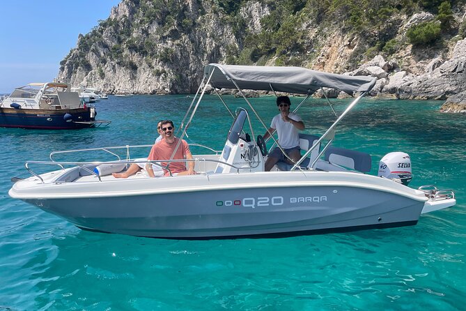 Capri Tour for Private Groups by Luxury Boat - Punta Carena Lighthouse from sea level