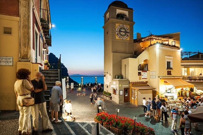 Day to Night Capri Boat Tour with Swim, Snorkel & Aperitif - Four hours on Capri, with one important timing warning