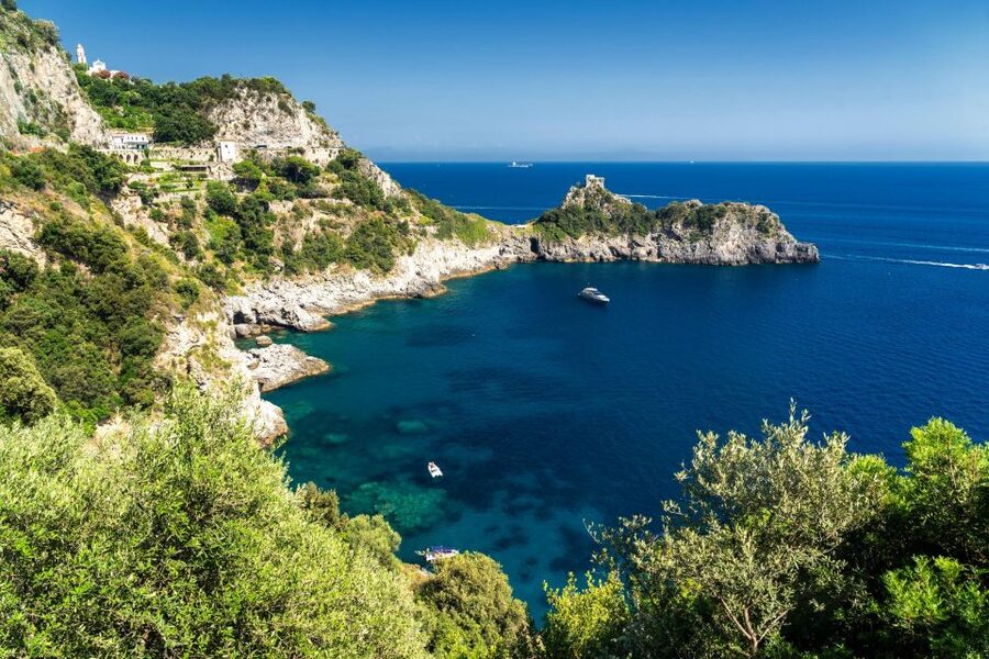 From Amalfi: 7H Amalfi Coast - Group Tour by boat - Positano: 1.5 hours on land