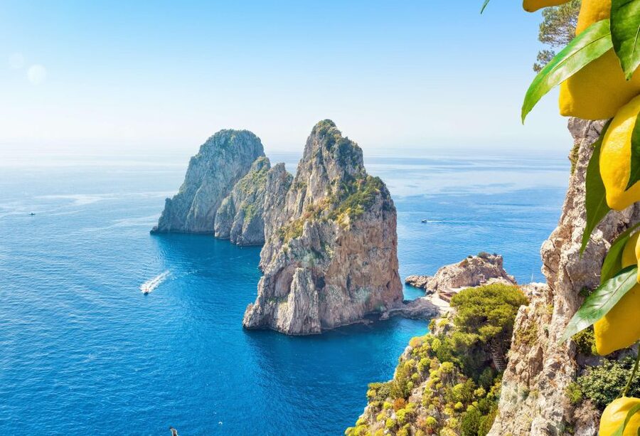 From Amalfi: Capri Island Boat Tour with Snorkeling & Drinks - Furore Fjord and the cliffs near Praiano