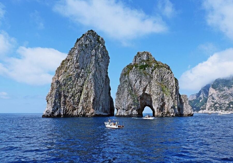 From Amalfi: Capri Island Boat Tour with Snorkeling & Drinks - Runghetiello Grotto and a swim inside the coast