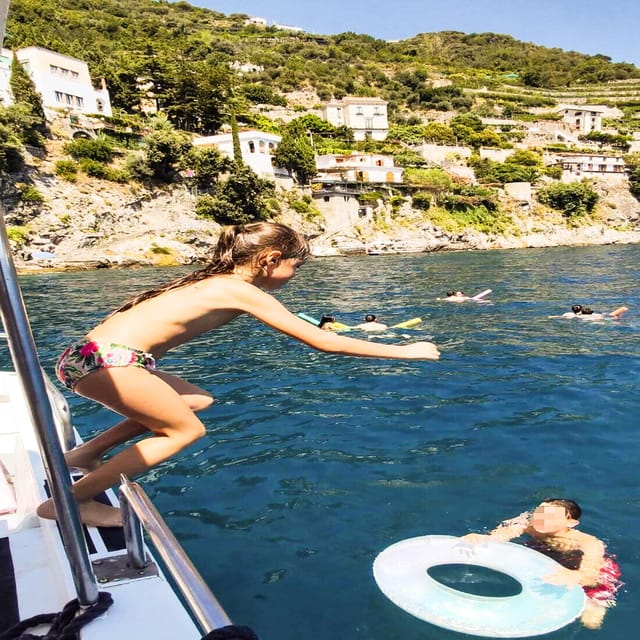 From Amalfi: Coast & Furore Fjord Boat Tour with Swim Break - Amalfi and Atrani from the sea