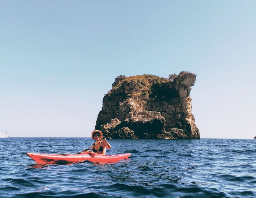 From Nerano: Sorrento Coast to Crapolla Fjord Kayak Tour - Paddling away from the crowded shore