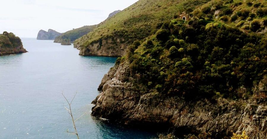 From Nerano: Sorrento Coast to Crapolla Fjord Kayak Tour - Entering the rocky sea caves