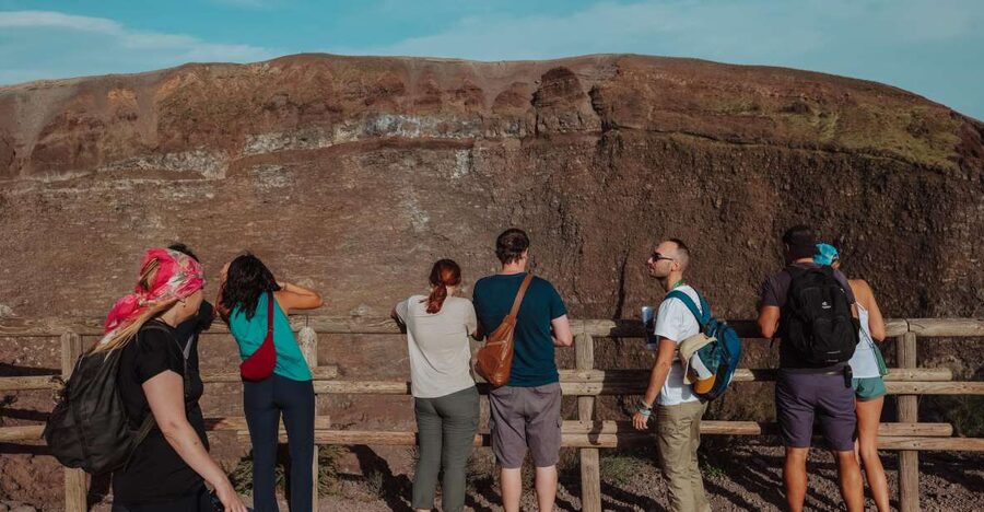 From Pompeii: Mount Vesuvius Guided Tour with Transfer - The shared van ride takes about 30 minutes
