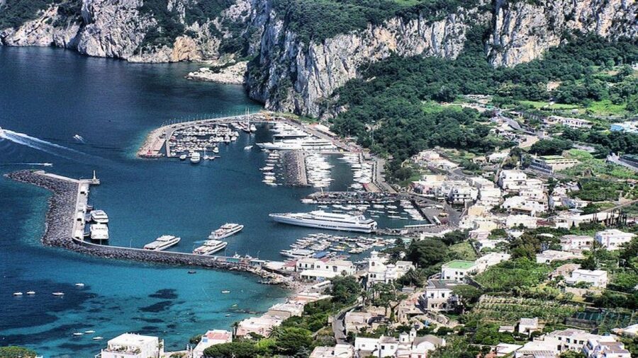 From Positano: Capri Island Group Cruise with Blue Grotto - Swimming in the Mediterranean