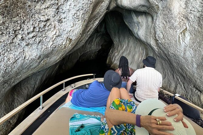 From Positano : Elite Capri Boat Day Free Bar, Brunch & City Walk - The Blue Grotto: famous, beautiful, and not guaranteed as part of the boat route