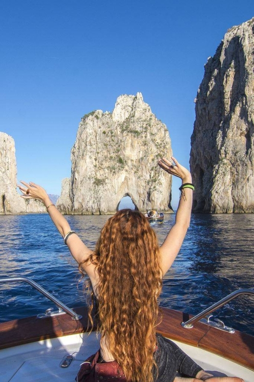 From Positano: Full-Day Boat Trip to Capri - Capri’s grottoes and famous rock formations