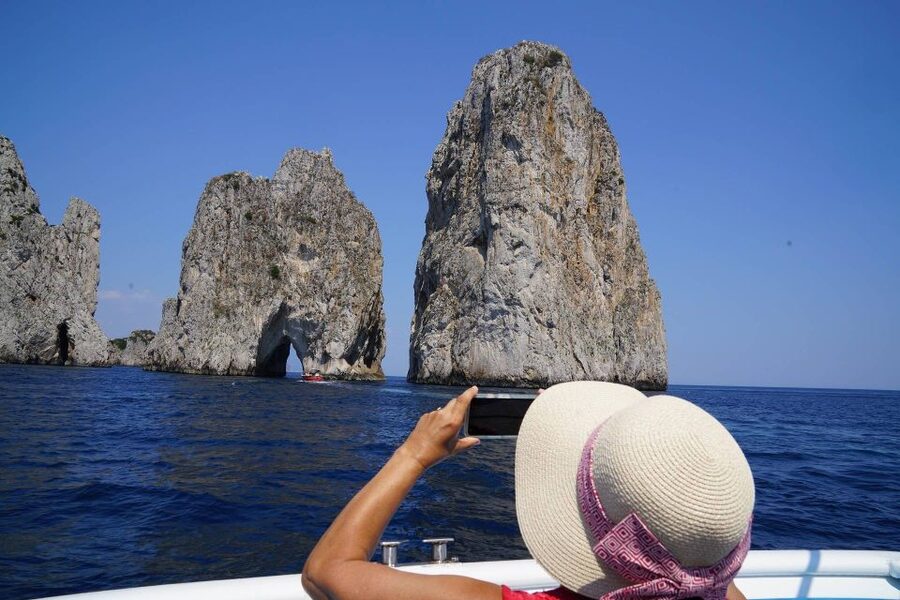 From Positano: Full-Day Boat Trip to Capri - Swimming off the coast