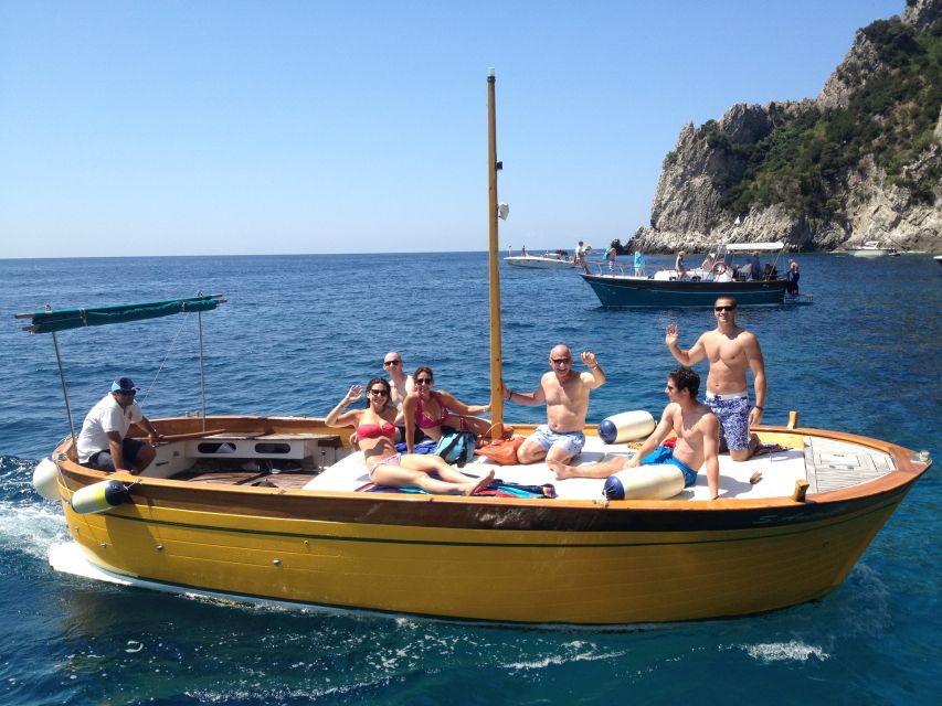 From Positano: Private Boat Tour to Capri or Amalfi - Swimming near the Emerald Grotto