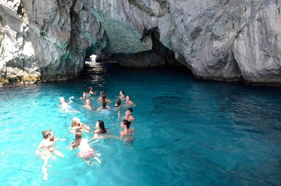 From Positano: Sorrento Coast & Capri Full-Day Trip by Boat - Swimming and snorkeling in clear water