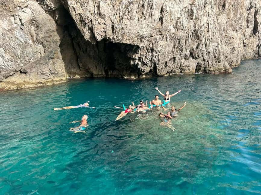 From Praiano: Full Day Private Boat Tour of Capri in Relax - The Green Grotto swim near Marina Piccola
