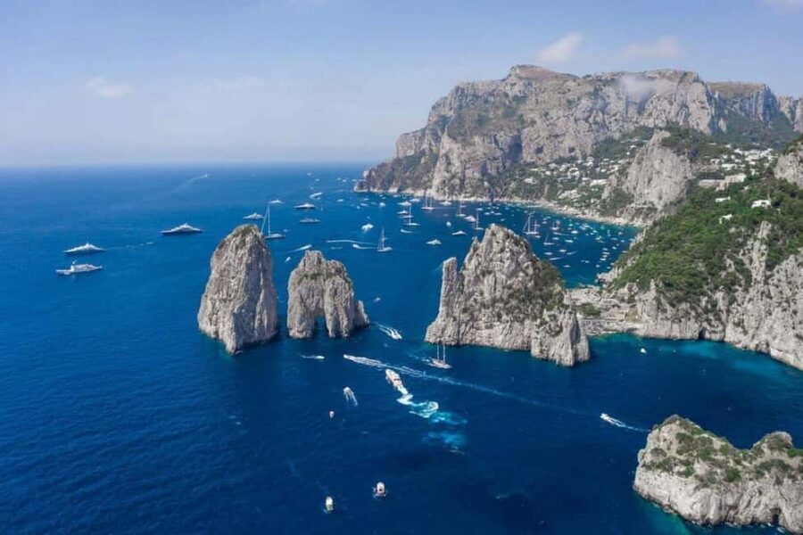 From Praiano: Full Day Private Boat Tour of Capri in Relax - Three hours at Marina Piccola