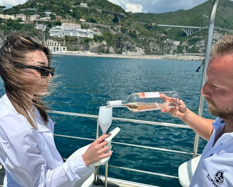 From Salerno: Cruise with Amalfi Stop and Light Lunch - The short swimming stop