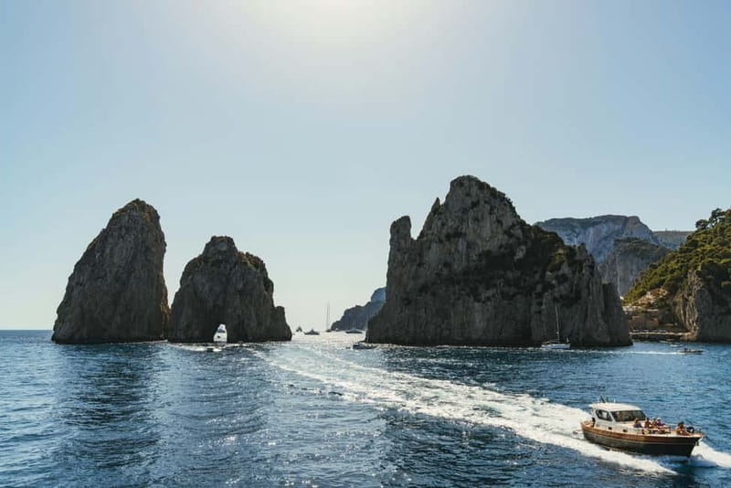 From Sorrento: Capri Boat Cruise with Swimming and Prosecco - The first hours at sea