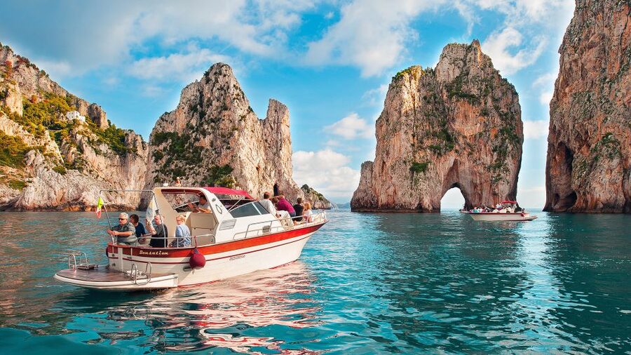From Sorrento: Capri Island Small Group Boat Excursion - The opening sights: Salto di Tiberio and Villa Jovis
