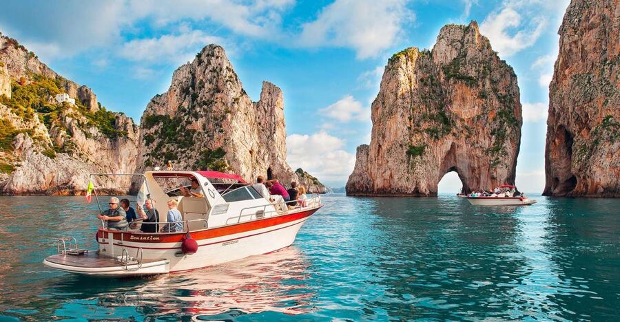 From Sorrento: Capri Island Small Group Boat Excursion - From Sorrento pickup to the port