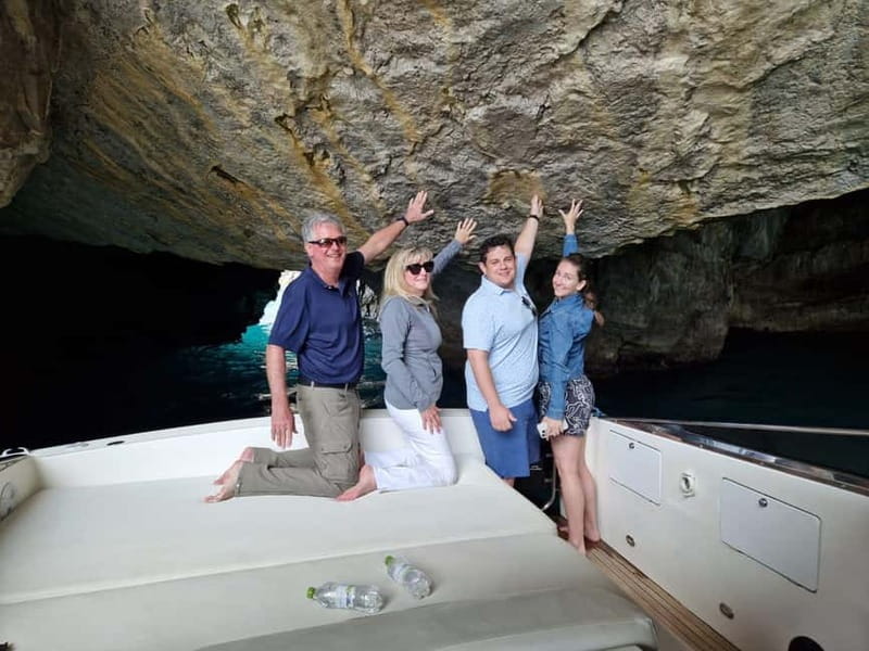 From Sorrento: Full-Day Boat Tour to Capri with Drinks - From Marina Piccola to Capri by gozzo