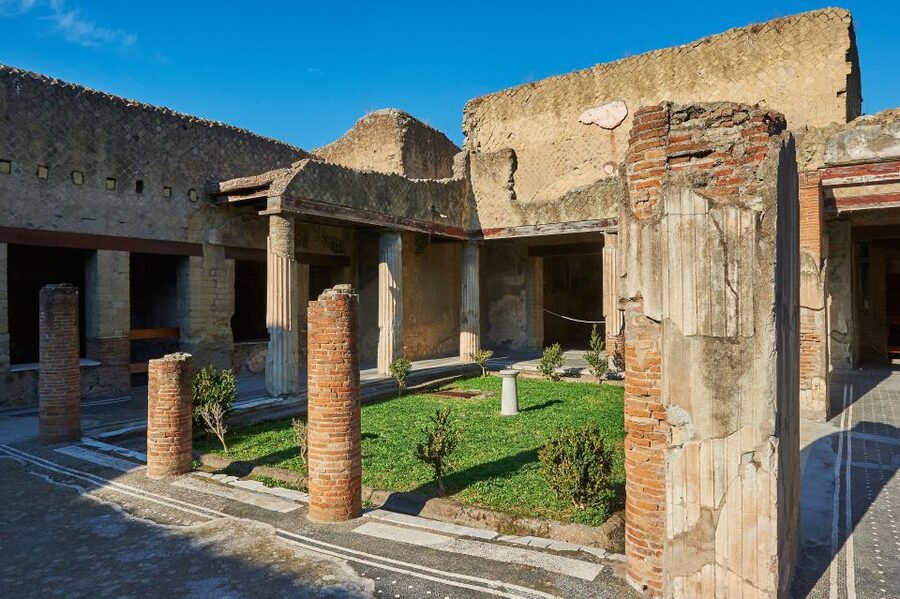 From Sorrento: Half-Day Tour of Herculaneum - Frescoes and mosaics in the Central Thermae