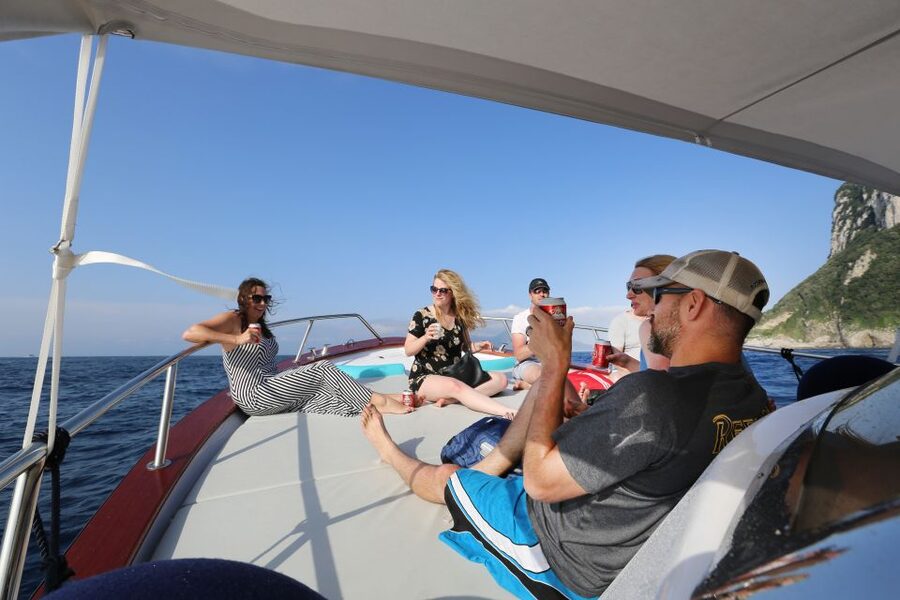 From Sorrento: Ischia and Procida Boat Tour - Swimming beside the Green Cave