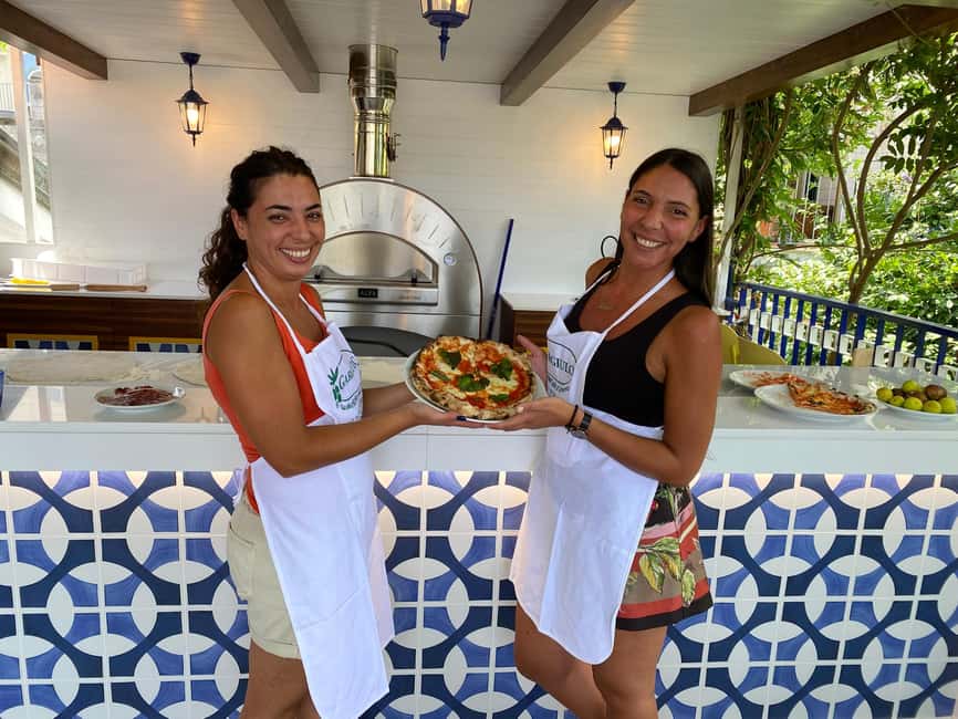 From Sorrento: Pizza-Making Class w/ View of Mount Vesuvius - Starting with local oils and products