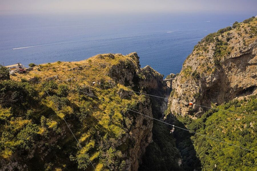 Furore: Flight of the Angel Zipline Experience - Furore and Conca dei Marini from above