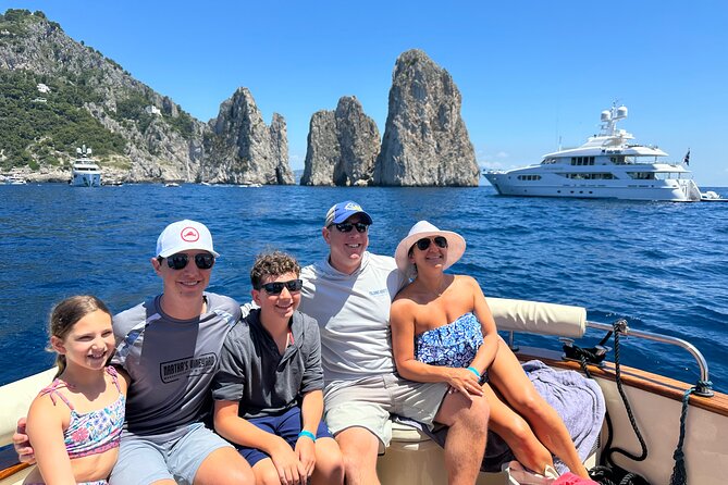 Luxury private boat tour to Capri and Blue Grotto on Gozzo 32 ft - Passing the Faraglioni and Natural Arch