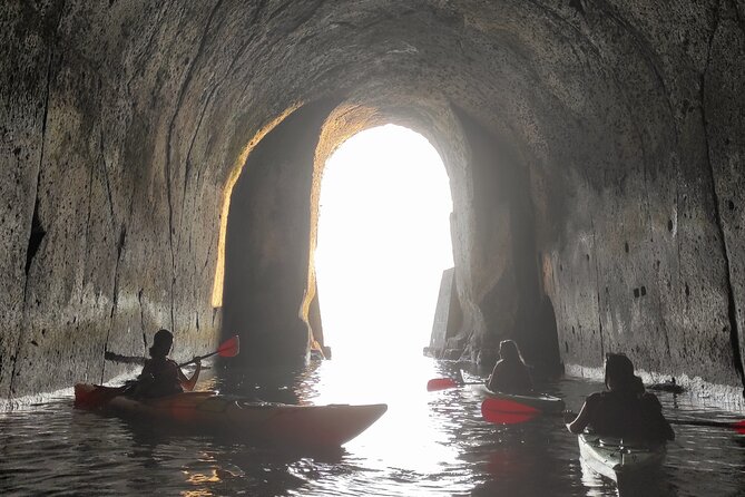 Panoramic Sorrento Kayaking Experience with Swimming & More - Finding the cove and swimming stop