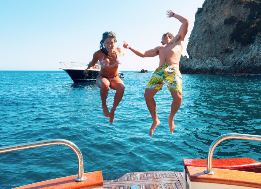 Positano: Small-Group Boat Excursion to Capri Island - Marciano Bay and the first swim stop