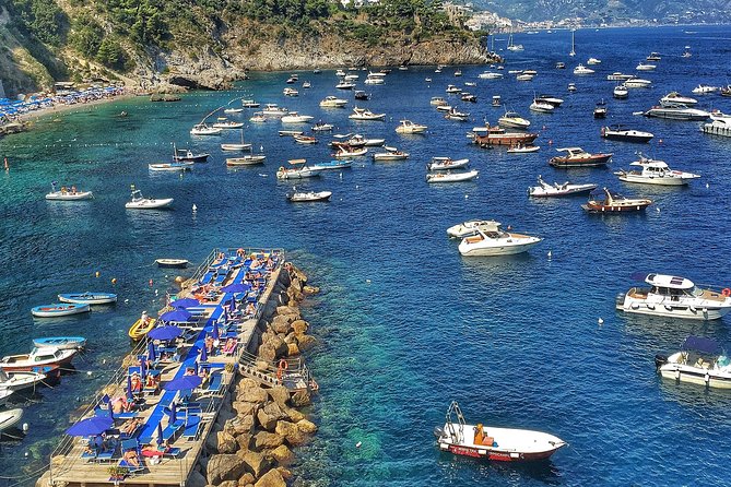 Private Amalfi Coast Mini-Motor Boat Excursion from Amalfi Coast Towns - Positano from the sea, then on foot