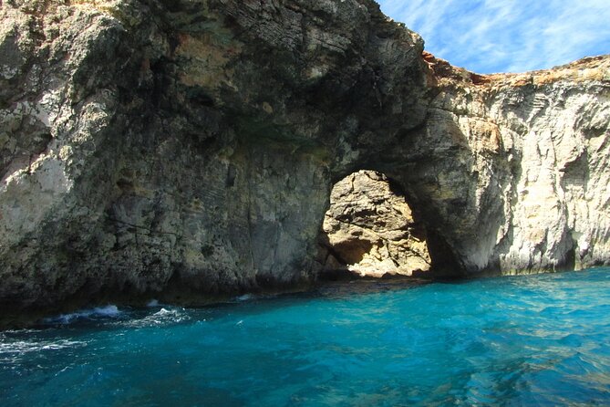 Private Boat Tour of Capri and the Blue Grotto in One Day - White Grotta shows Capri’s pale stone
