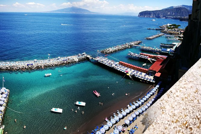 Private Day Tour of Pompeii, Sorrento and Positano with Pick Up - Positano’s church and Marina Grande beach